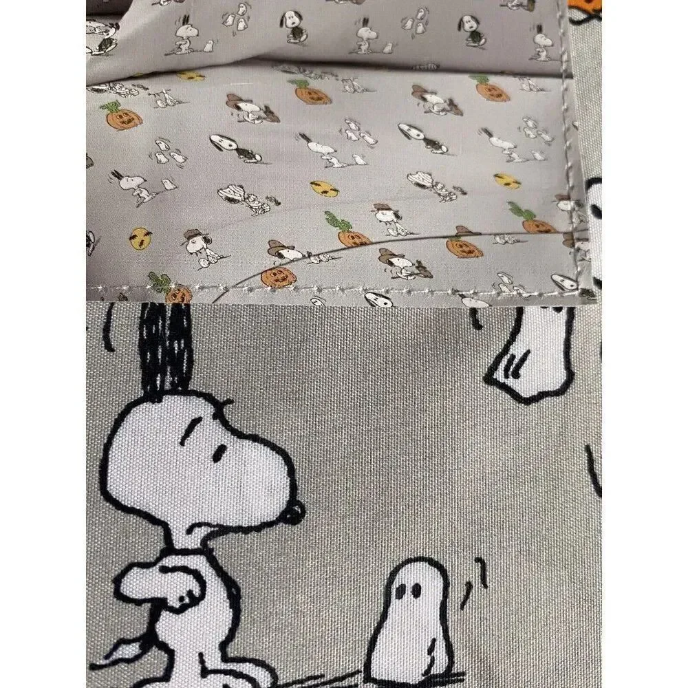 Peanuts Snoopy Halloween TWIN‎ Sheet Set Pumpkin Cactus Cowboy Pumpkin NEW